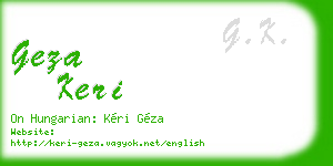geza keri business card